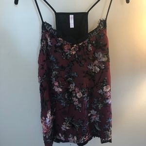 Velvet Floral Tank Top